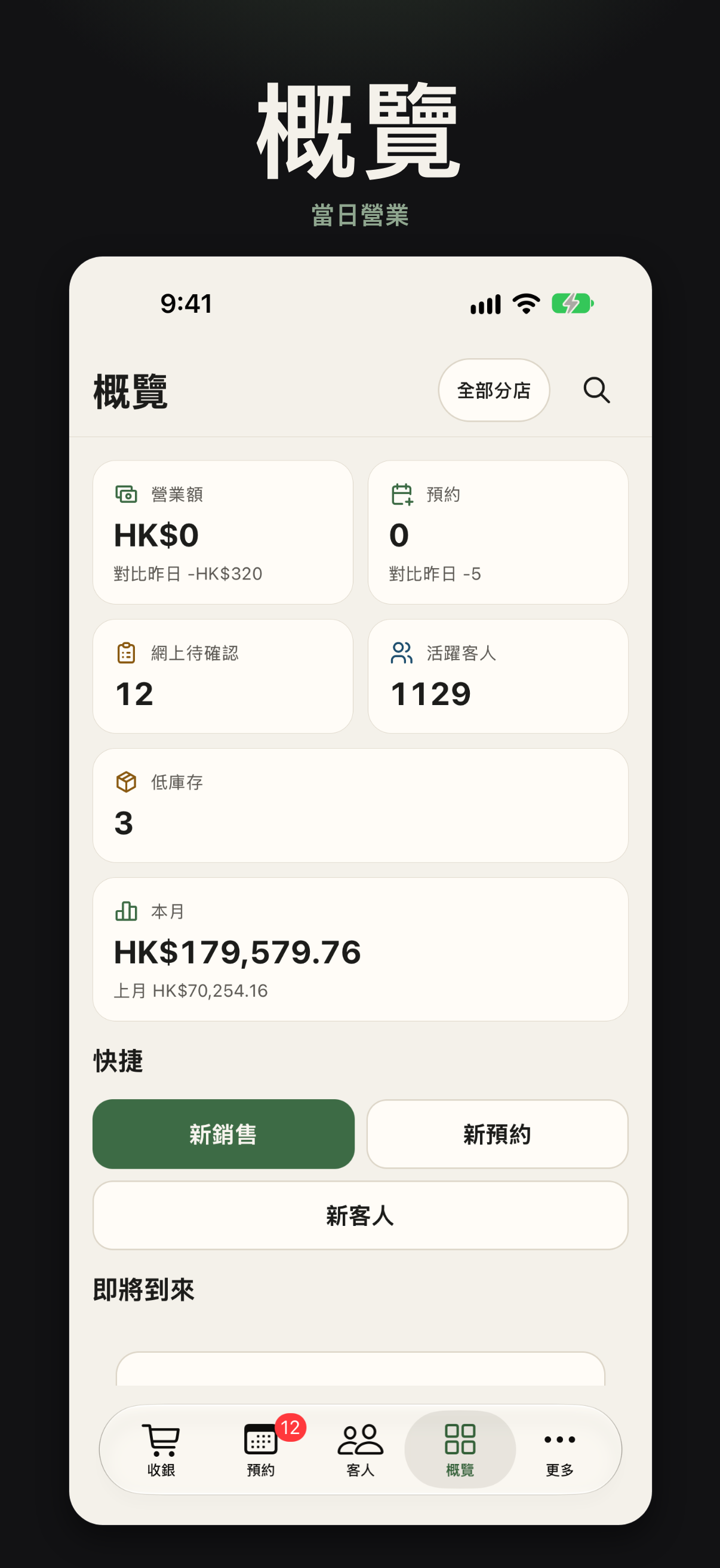 概覽畫面 — 員工 App 商店截圖